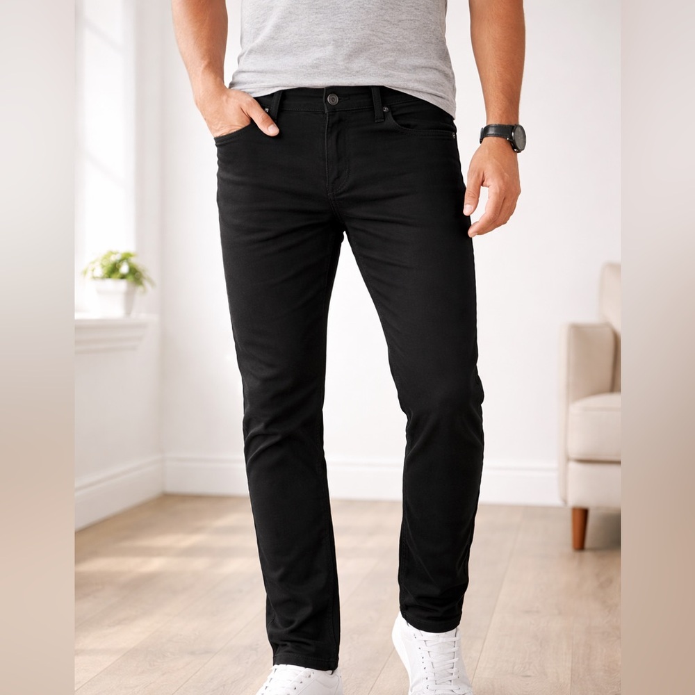 True Classic Men’s Black Slim Fit Jeans Size 32 Stretch Comfort Denim